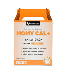 Canxi Sữa Hữu Cơ Momy Cal+ Dạng Nước Cho Bà Bầu - Hỗ Trợ Phát Triển Xương Răng, Bổ Sung Vitamin D3, Hương Vị Dễ Uống, Hộp 30 Túi