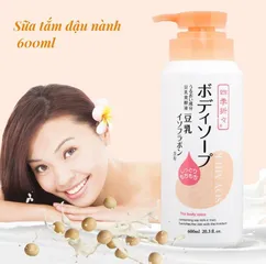 Sữa Tắm Tinh Chất Đậu Nành Shikioriori Soy Milk Body Soap 600ml - Làm Sạch Và Cấp Ẩm Cho Tất Cả Loại Da
