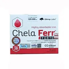 (Hàng nhập khẩu) Viên sắt bổ máu cho bà bầu Chela-Ferr Forte Olimp Labs 30 viên