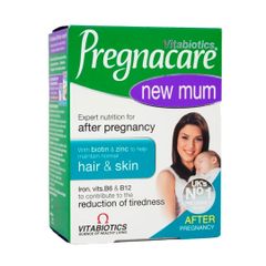 Viên uống giảm rụng tóc sau sinh Vitabiotics Pregnacare New Mum - Bổ sung vitamin cho mẹ, hỗ trợ đẹp da và tóc khỏe mạnh, 56 viên