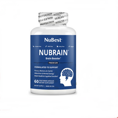 Viên uống Nubest Nubrain Brain Booster Premium - Tăng cường trí nhớ, cải thiện sức khỏe não bộ với Vitamin B6 và Glutamine - 60 viên
