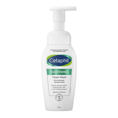 Sữa Rửa Mặt Tạo Bọt Cetaphil Soothing Foam Wash 200ml - Dành Cho Da Nhạy Cảm, Làm Sạch Dịu Nhẹ, Giữ Ẩm Tự Nhiên, Không Gây Kích Ứng