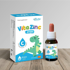 Kẽm Nhỏ Giọt VitaZinc Drops cho Bé - Hỗ Trợ Tăng Cường Sức Đề Kháng & Tiêu Hóa, Bổ Sung Kẽm Bisglycinate và Vitamin C 30ml
