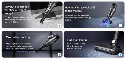 Máy Hút Bụi Lau Nhà Cầm Tay Không Dây 5in1 Maxcare Maxbot V6 - Lực Hút Mạnh, Tiện Lợi Cho Gia Đình Hiện Đại