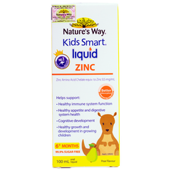 Nature's Way Kids Smart Liquid Zinc - Bổ sung kẽm cho bé từ 6 tháng tuổi, hỗ trợ đề kháng và kích thích cảm giác thèm ăn, 100ml