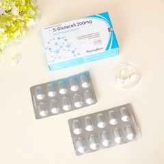 Viên ngậm giảm nám, trắng da Pharmaform S-Glutacell 200mg - Bổ sung L-Glutathione và Vitamin C cho làn da khỏe mạnh, sáng bóng