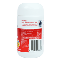 Viên uống bổ sung Sắt, Vitamin C & B12 Nature’s Way - Hỗ trợ sức khỏe, tăng cường năng lượng cho người trưởng thành, 30 viên nén