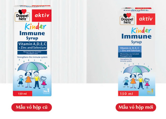 Siro Doppelherz Kinder Immune 150ml - Hỗ trợ tăng cường miễn dịch cho bé, vitamin A, C, D3 giúp trẻ khỏe mạnh, dễ uống.