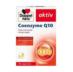 Viên uống Aktiv Doppelherz Coenzym Q10 - Bổ sung CoQ10 và Vitamin B1, B6, B12 hỗ trợ sức khỏe tim mạch, giảm mệt mỏi - 30 viên