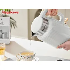 Ấm Siêu Tốc Nagakawa NKT2666/NKT2668 - Công Suất 1500W, Dung Tích 1.7L, Thiết Kế Hiện Đại và Lưới Lọc Bã Trà Tiện Lợi