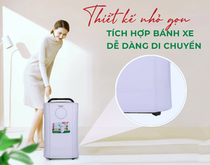 Máy Hút Ẩm Lọc Không Khí Nagakawa NAD8559 20L - Công Suất 20L/ngày, Phù Hợp Diện Tích 35-40m², Lọc Bụi Mịn HEPA H13