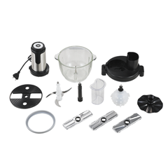 Máy Xay Thịt Đa Năng Nagakawa NAG0822 350W - 6 Chức Năng Xay, Thái, Băm, Đánh Trứng, Bóc Tỏi, Cối Thủy Tinh 2L