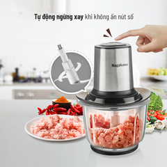 Máy Xay Thịt Nagakawa NAG0812 - Công Suất 400W, Cối Thủy Tinh Bền Đẹp, Lưỡi Dao Inox 304, Dễ Dàng Vệ Sinh, Thích Hợp Xay Thịt, Rau Củ, Gia Vị