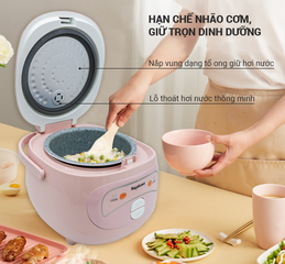Nồi Cơm Điện Cơ Nagakawa NAG0134 1L - Thiết Kế Nhỏ Gọn, 2 Chế Độ Nấu, Lòng Nồi Chống Dính, Nấu Cơm Ngon Hơn