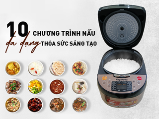 Nồi Cơm Điện Đa Năng Nagakawa NER5556 1.8L 850W - 10 Chế Độ Nấu, Lòng Chống Dính, Hẹn Giờ 24h - Tiện Lợi Cho Gia Đình 4-6 Người