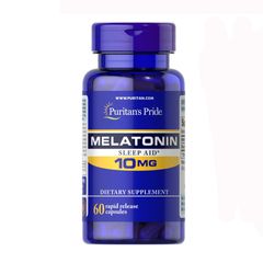 Viên uống hỗ trợ giấc ngủ Puritan's Pride Nighttime Sleep Aid 10mg - Giúp ngủ ngon, giảm căng thẳng, hỗ trợ giấc ngủ tự nhiên, 60 viên