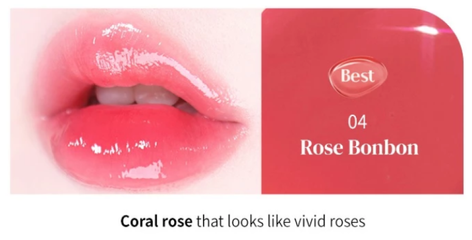 Son Tint Macqueen NewYork Dewy Water Glow Lip 04 Rose Bonbon - Màu Hồng San Hô Tươi Tắn, Chất Tin Nước Mỏng Nhẹ, Giúp Môi Căng Mọng Rạng Rỡ