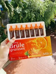 Nước Detox Milica Extra Brule Graisse 7 Ống Vị Cam Dứa
