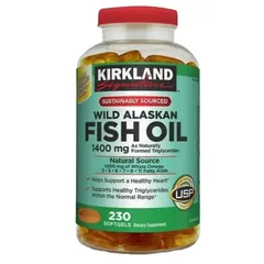 Dầu Cá Wild Alaskan Fish Oil 1400mg - Thực Phẩm Chức Năng Omega-3 230 Viên Giúp Tăng Cường Tim Mạch Và Trí Não