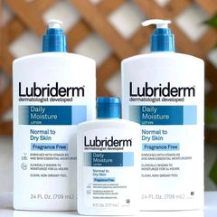 Set 3 Chai Sữa Dưỡng Thể Lubriderm Daily Moisture Lotion Của Mỹ (2 Chai 709ml + 1 Chai 177ml)
