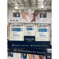 Set 3 Chai Sữa Dưỡng Thể Lubriderm Daily Moisture Lotion Của Mỹ (2 Chai 709ml + 1 Chai 177ml)