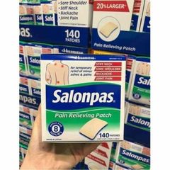 Miếng Dán Giảm Đau Salonpas Pain Relieving Patch 140 Miếng - Sản Phẩm Hỗ Trợ Giảm Đau Hiệu Quả Từ Mỹ