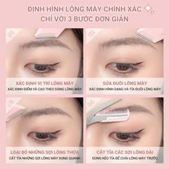 Bộ Dụng Cụ Cắt Tỉa Lông Mày Cao Cấp - Kéo và Lưỡi Dao Cạo Tiện Lợi, Chăm Sóc Sắc Đẹp Tại Nhà, Dành Cho Tín Đồ Làm Đẹp