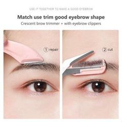 Bộ Dụng Cụ Cắt Tỉa Lông Mày Cao Cấp - Kéo và Lưỡi Dao Cạo Tiện Lợi, Chăm Sóc Sắc Đẹp Tại Nhà, Dành Cho Tín Đồ Làm Đẹp