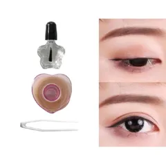 Dán Mí Lưới Cuộn Trái 200 Cặp Yuexiu - Trang Điểm Mắt Tự Nhiên Kèm Keo và Nhíp, Hàn Quốc