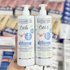 Sữa Tắm Gội Dịu Lành Cho Bé Evoluderm Pháp 500ml - Chăm Sóc Tóc & Da Nhạy Cảm, An Toàn & Chất Lượng Cao