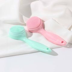 Cọ Rửa Mặt Silicone 3D Mềm Cán Dài - Loại Bỏ Mụn Đầu Đen và Chăm Sóc Da Hiệu Quả, Làm Sạch Sâu