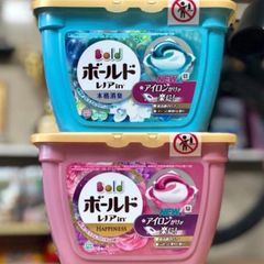 Hộp viên giặt Gel Ball 3D 18 viên Viên màu xanh
