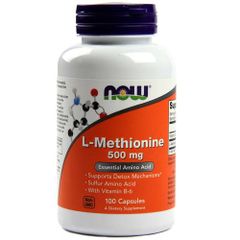 Viên uống hỗ trợ thải độc Now L-Methionine 500mg lọ 100 viên