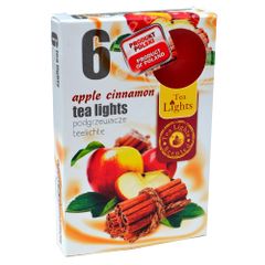 Hộp 6 nến thơm tinh dầu Tealight QT026121 hương táo, quế
