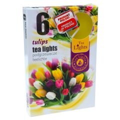Hộp 6 nến thơm tinh dầu Tealight QT026054 hương hoa tulips