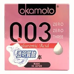 BCS Okamoto 003 Hyaluronic Acid Siêu Mỏng Dưỡng Ẩm Bôi Trơn Hộp 3 Cái