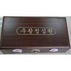 An cung ngưu hoàng hoàn Hàn Quốc hộp gỗ nâu, Hộp 10 viên