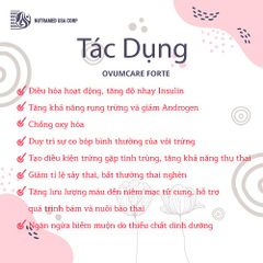 Viên uống Ovumcare Forte tăng khả năng thụ thai - Hỗ trợ điều trị hiếm muộn, bổ sung vi chất dinh dưỡng cho phụ nữ