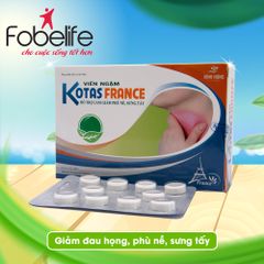 Viên Ngậm Hỗ Trợ Giảm Đau Họng Hương Bạc Hà Kotas France - Thực Phẩm Chức Năng Giúp Làm Dịu Cổ Họng Hiệu Quả