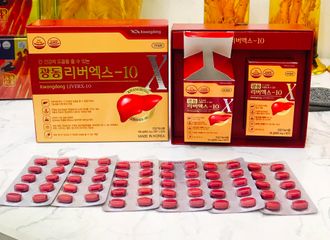 Viên uống hỗ trợ bổ gan Kwangdong LiverX-10 Hàn Quốc 120 viên - Tăng cường chức năng gan, thanh nhiệt, giảm nhụn nhọt, sức khỏe toàn diện.