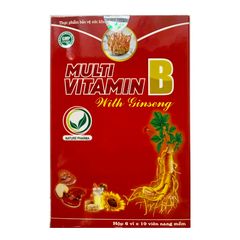 Combo 5 Hộp Viên Multi Vitamin B With Ginseng - Thực Phẩm Chức Năng Tăng Cường Sức Khỏe, Hỗ Trợ Giảm Đau Thần Kinh