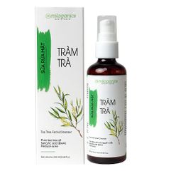 Sữa Rửa Mặt Giảm Mụn Tràm Trà Cho Da Nhạy Cảm Milaganics 100ml