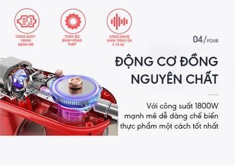 Máy nhào trộn bột thân khung thép Midimori công suất 1800W