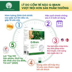 Cốm G-Brain Tăng Cường Tập Trung & Trí Nhớ - Hỗ Trợ Phát Triển Trí Tuệ Cho Trẻ Em Từ 2-18 Tuổi - Hộp 30 Gói 590.000đ