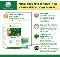 Cốm G-Brain Tăng Cường Tập Trung & Trí Nhớ - Hỗ Trợ Phát Triển Trí Tuệ Cho Trẻ Em Từ 2-18 Tuổi - Hộp 30 Gói 590.000đ