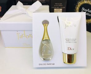 Set nước hoa và body lotion dior jadore edp