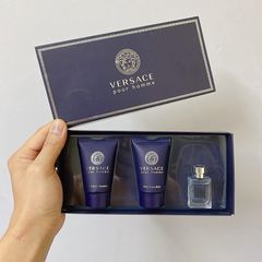 Set nước hoa mini nam Versace Pour Homme 5ml dầu gội dưỡng sau cạo