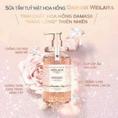 Sữa tắm trắng da damask weilaiya grand rose extracts whitening 450ml