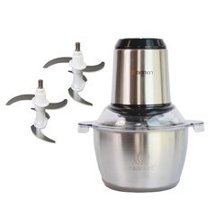 Máy xay thịt đa năng cối inox Midimori 500W tặng kèm 1 bộ dao dự phòng