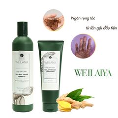 Bộ dầu gội cặp weilaiya tinh chất gừng cao cấp gội 400ml xả 250ml